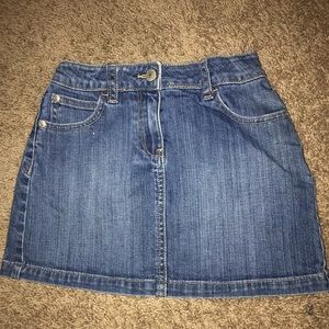 Girls Mini Boden Jean Skirt size 7-8